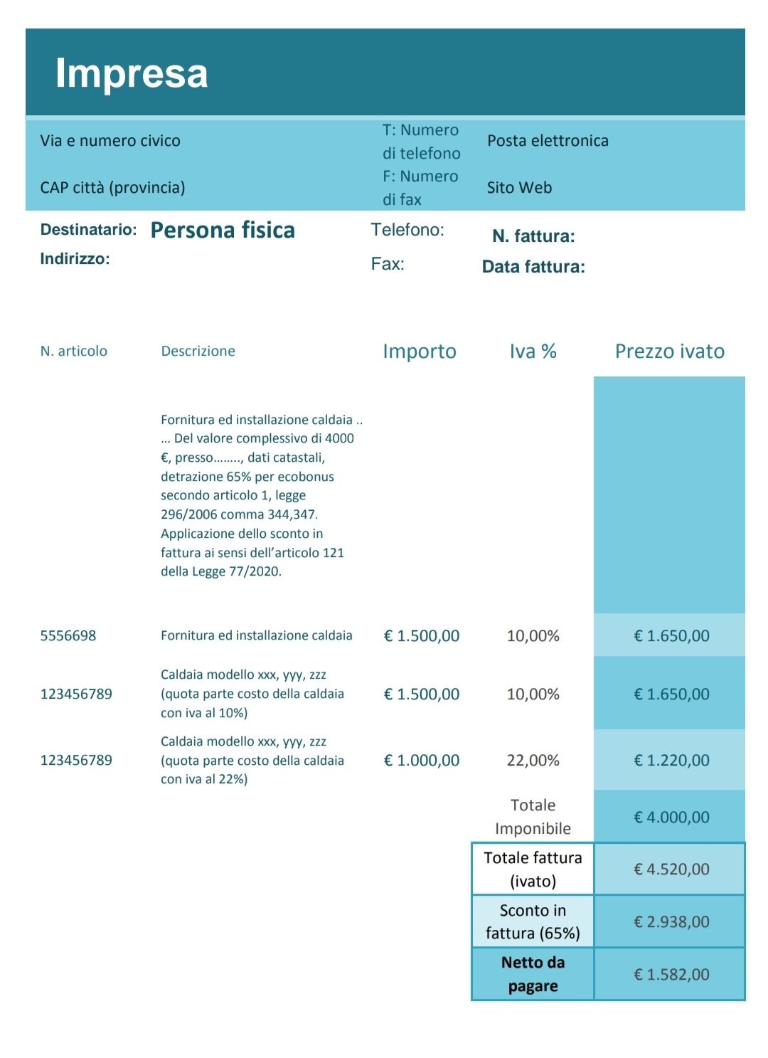 Come Compilare La Fattura Per I Bonus Edilizi - Dr. Agostino Montalbano