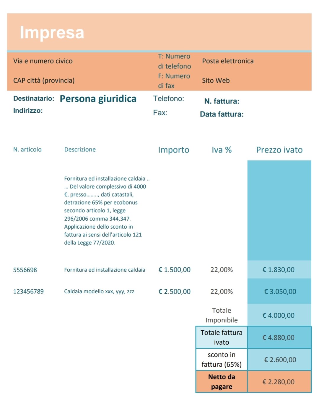 Come Compilare La Fattura Per I Bonus Edilizi - Dr. Agostino Montalbano